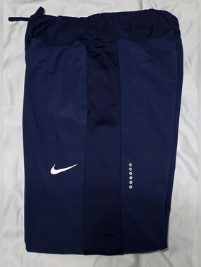Women's Nike Navy Athletic Dri Fit Running Pants with Reflective Details Size S